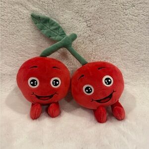 Adorable Cherry Duo Plush Toy – Kawaii Fruit Stuffed Animal